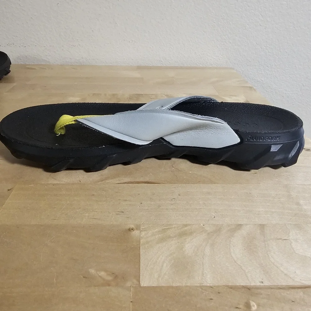 Men's Ecco MX Flipsider Flip Flop Sandals EUR 36 US 2-2.5 Grey And Yellow Upper‎